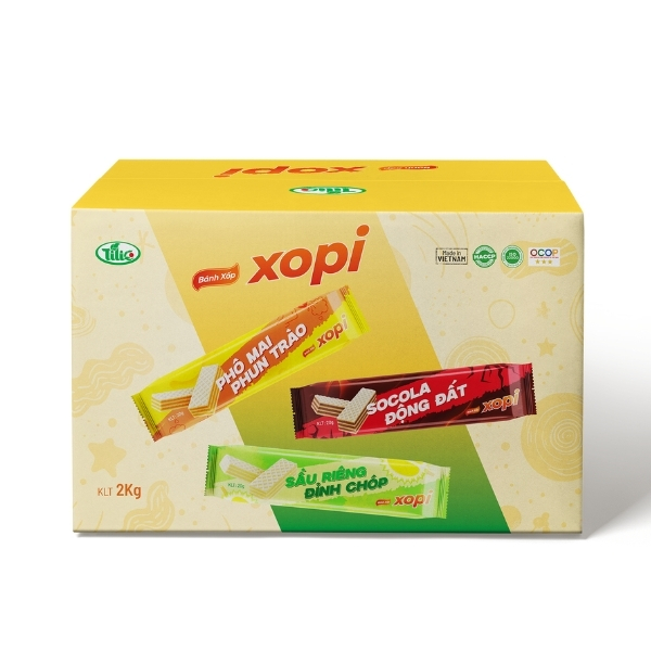 Bánh xốp XOPI Mix 3 vị thùng 2kg